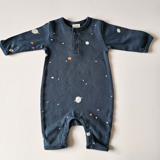 Nature Baby Space Henley Onsie - Size 0-3m
