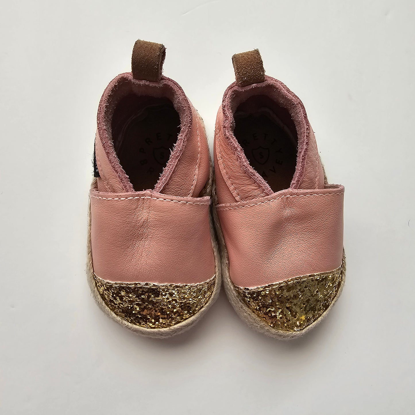 Pretty Brave Espadrille Rose Glitter Shoes - Size S (0-6m)