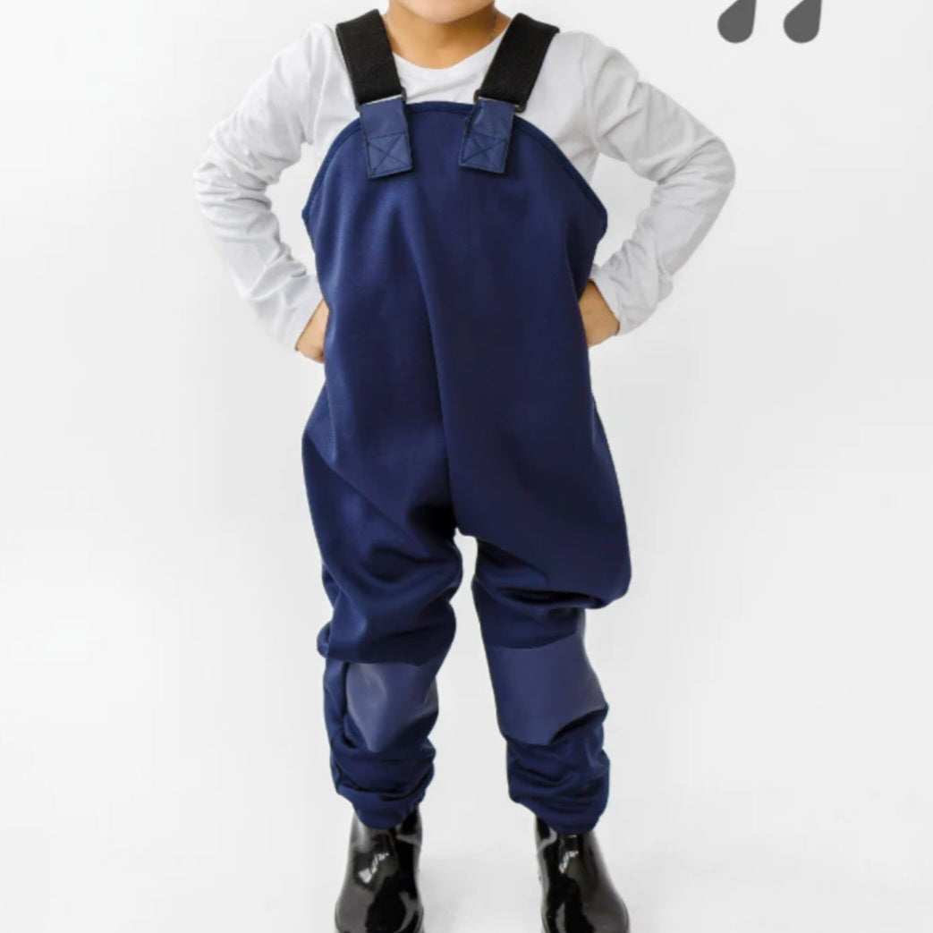 Therm All-Weather Navy Fleece Overalls - Size 4