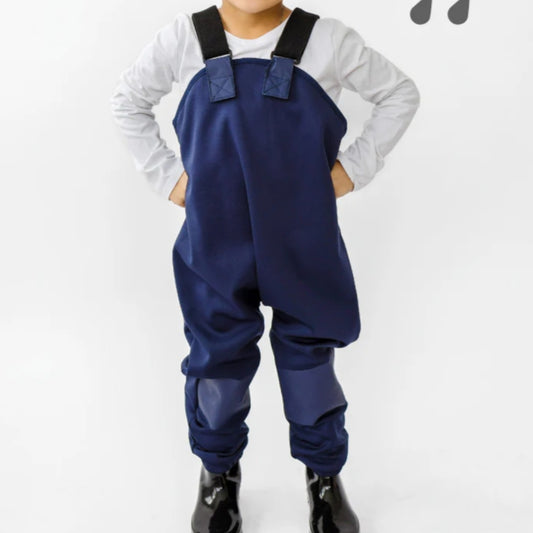 Therm All-Weather Navy Fleece Overalls - Size 4
