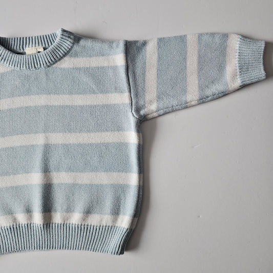 Maki 100% Cotton Stripe Knit - Size 2 (best fit)