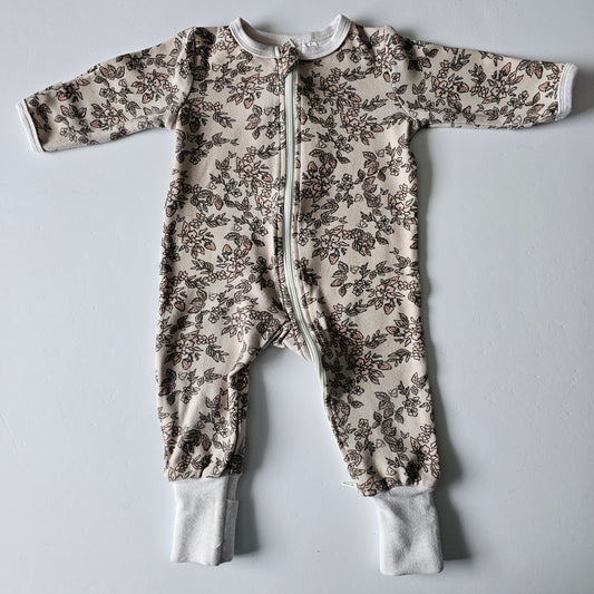Bencer & Hazelnut Zip Onsie - Size 6-12m