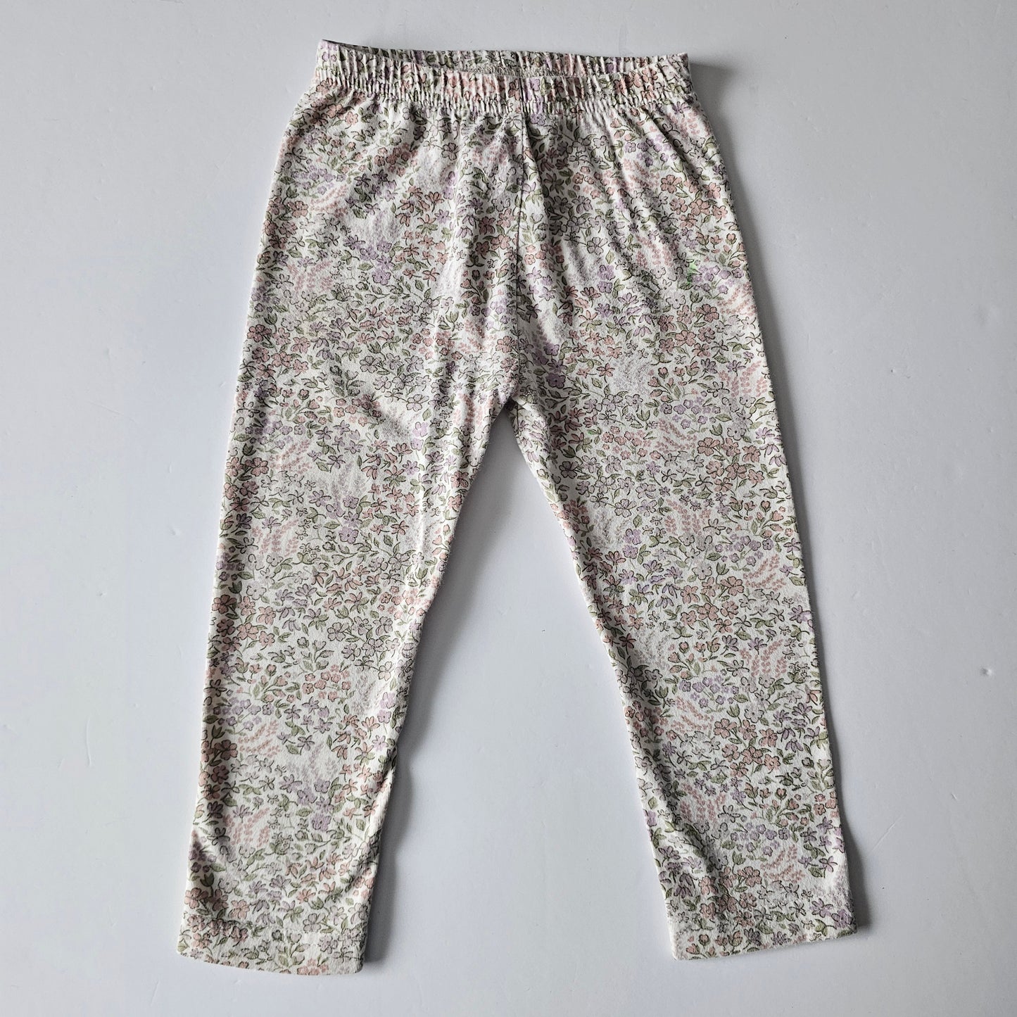 Jamie Kay April Eggnog Floral Leggings (minor flaw)  - Size 6-12m