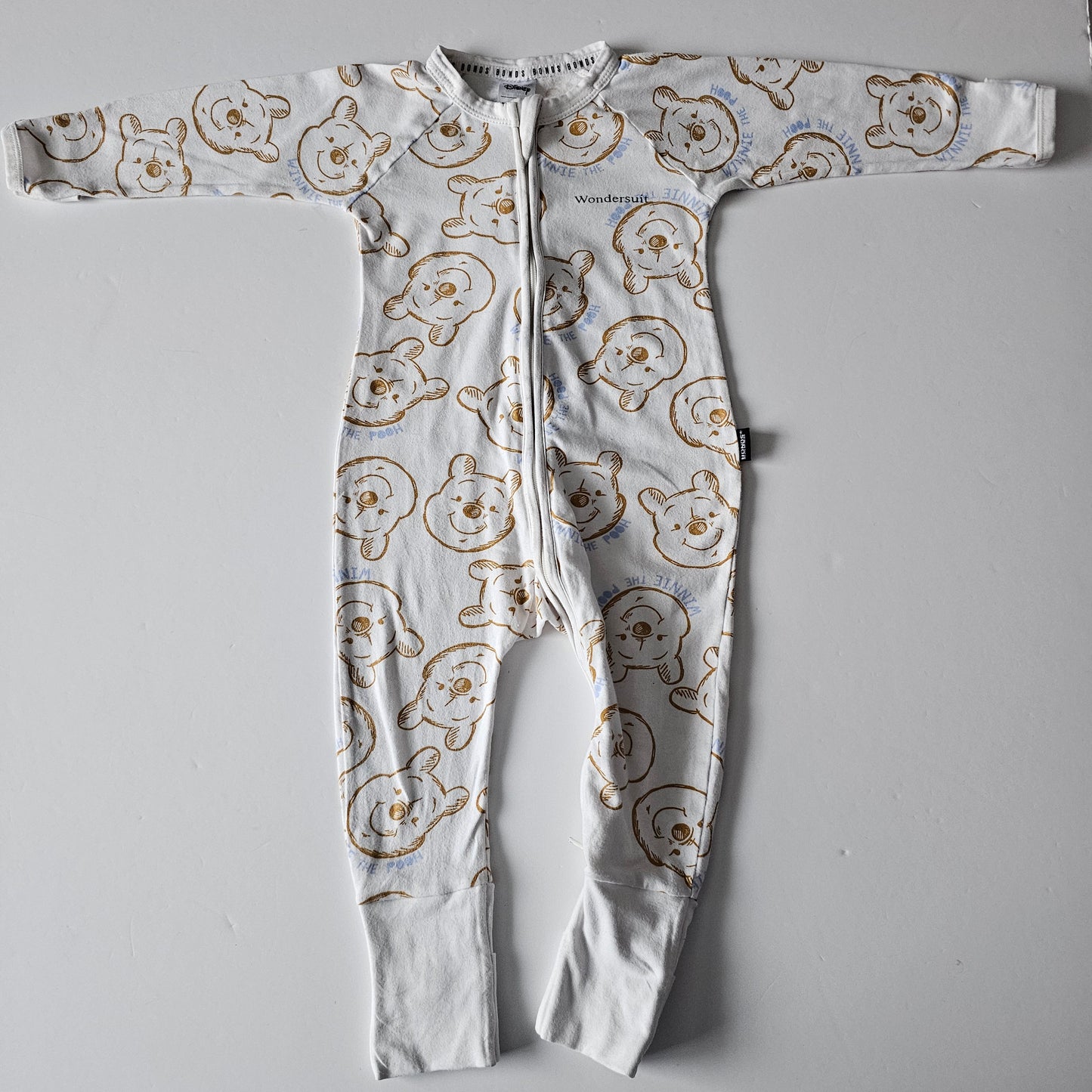 Bonds Winnie the Pooh Zip Wondersuit (minor flaw) - Size 6-12m