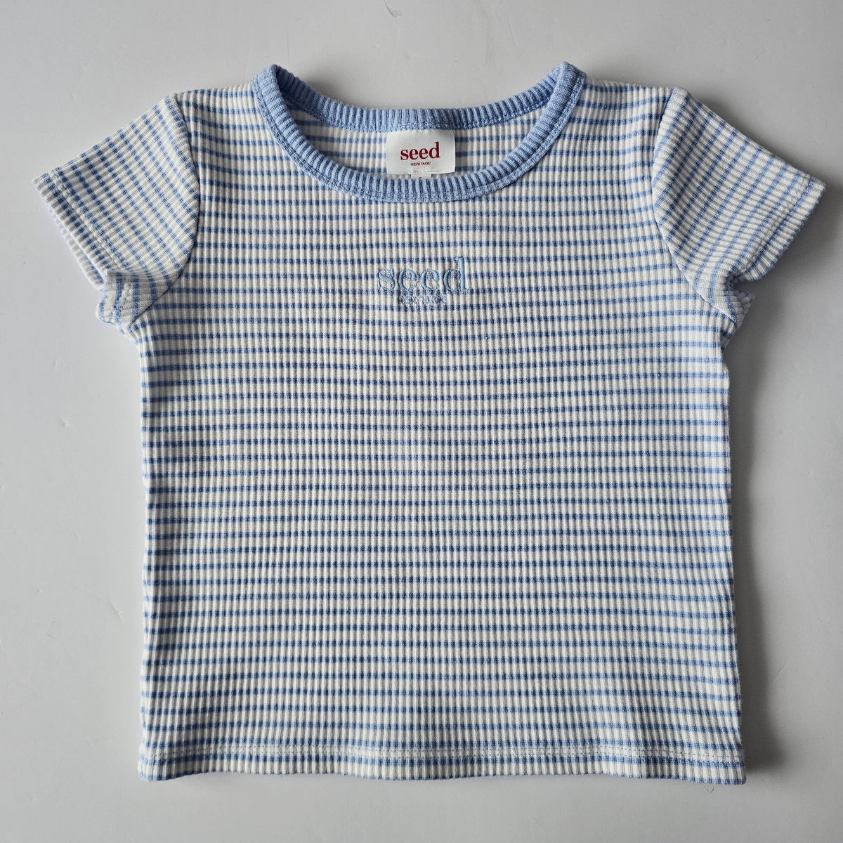 Seed Heritage Logo Ribbed T-shirt - Size 4 (best fit)