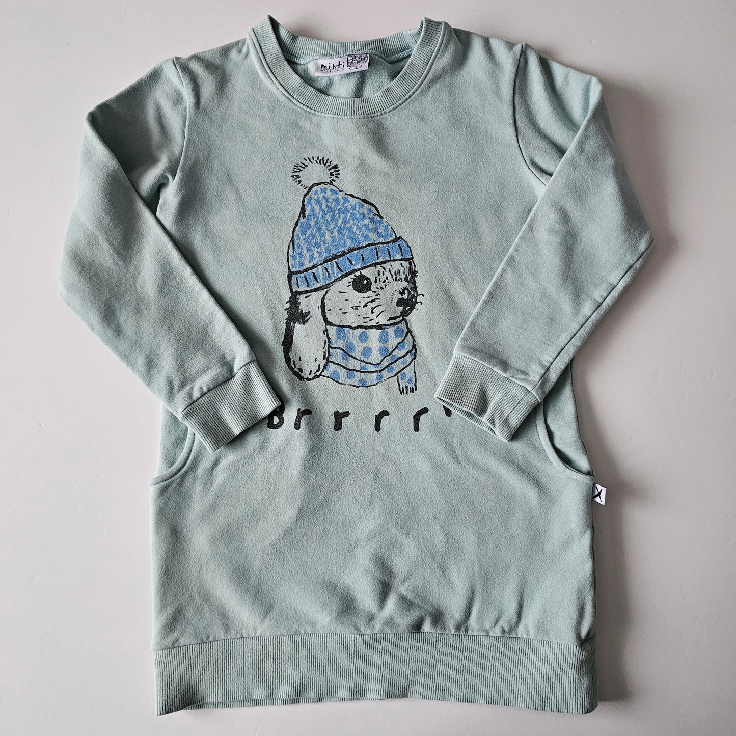 Minti Furry Sweatshirt Dress (flaw) - Size 8