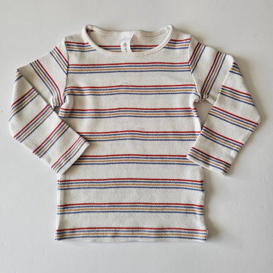 Dymples Ribbed Stripe Top - Size 6-12m