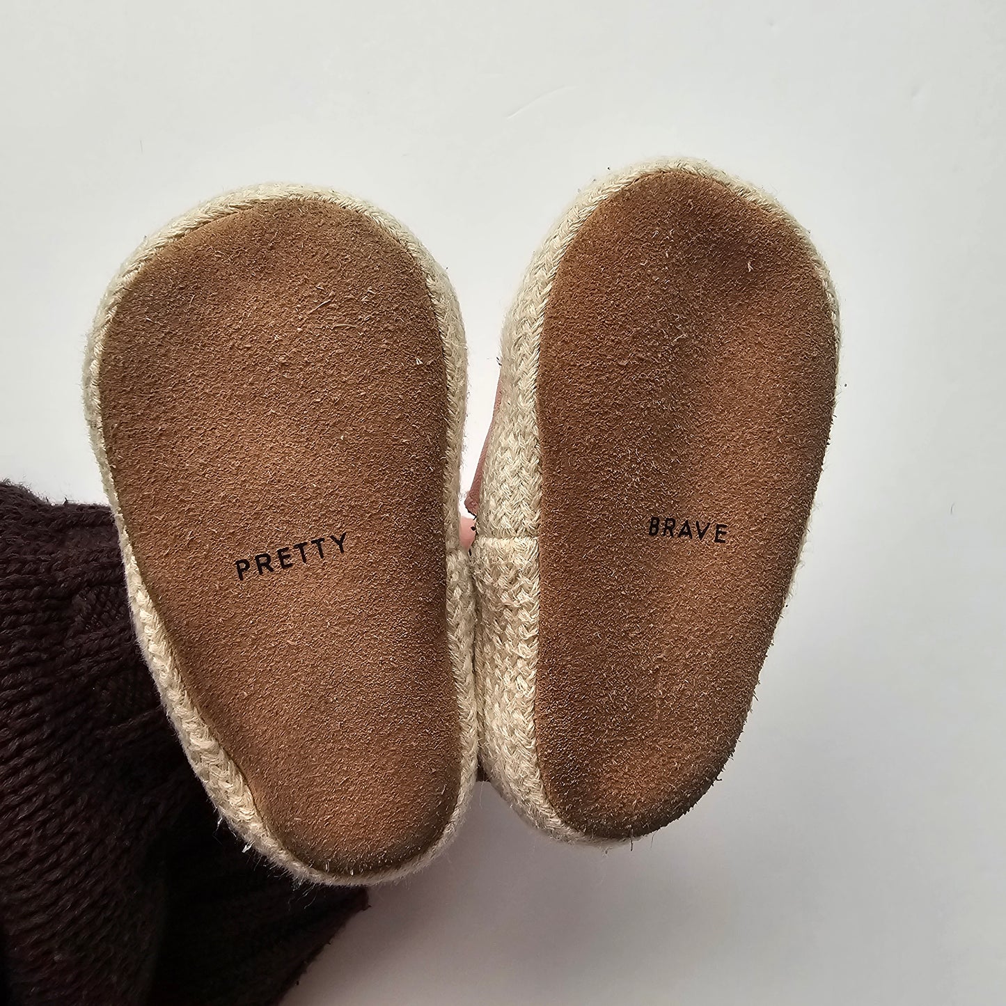 Pretty Brave Espadrille Rose Glitter Shoes - Size S (0-6m)