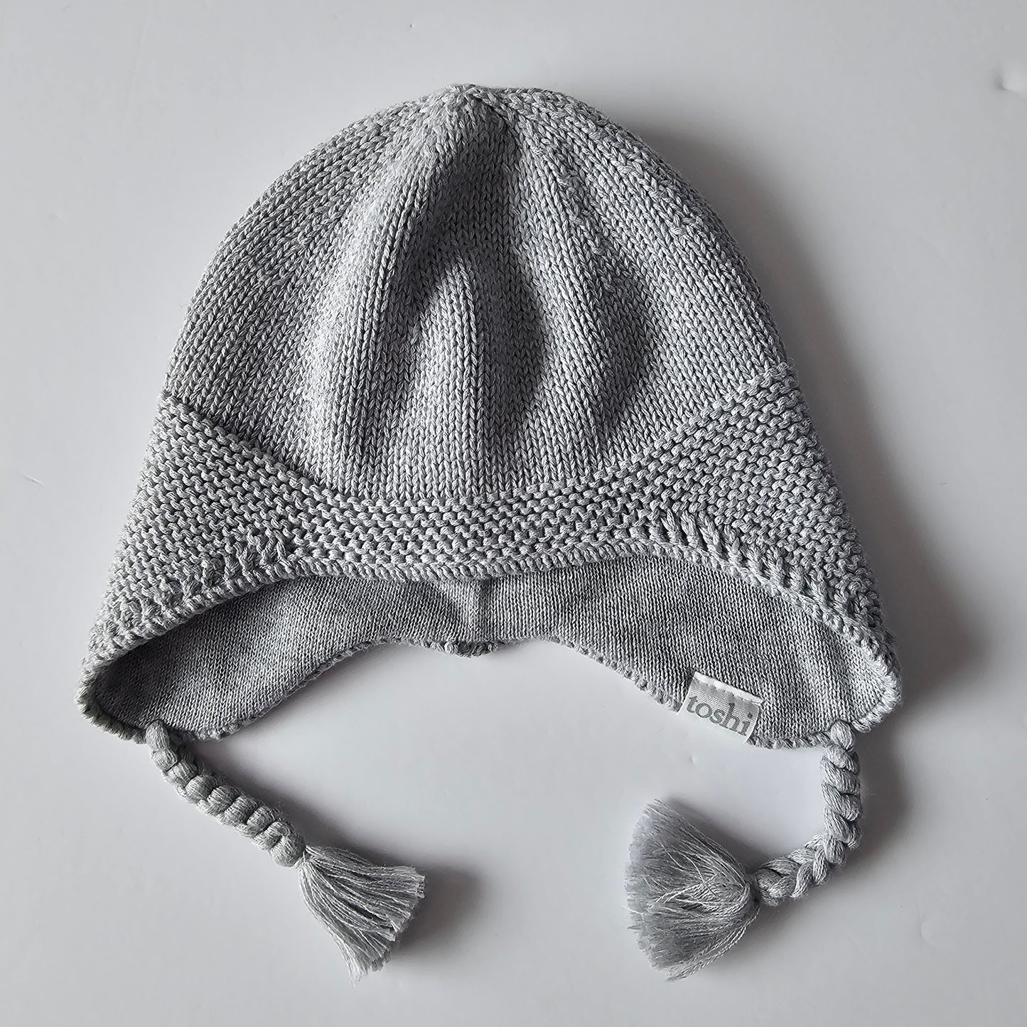 Toshi 100% Organic Cotton Earmuff Knit Beanie - Size XS (NB-8m)