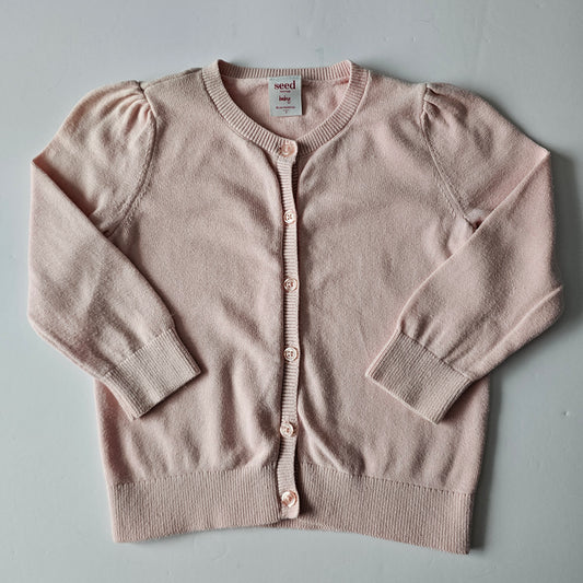 Seed 100% Cotton Knit Cardigan - Size 2