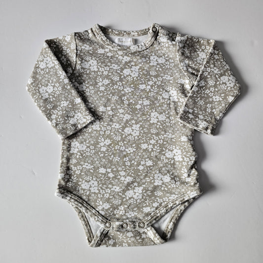 Jamie Kay Pansey Floral Mist Bodysuit - Size 6-12m
