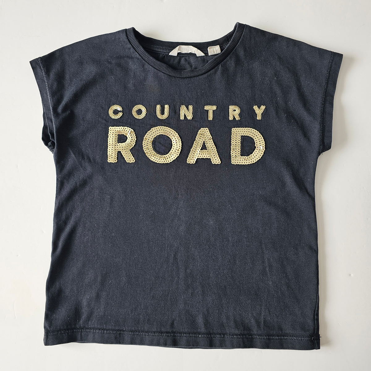 Country Road Sequin Logo T-shirt - Size 5