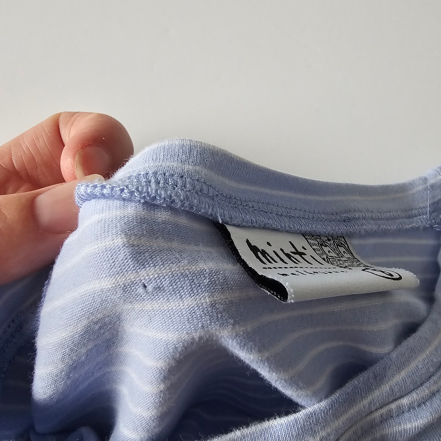 Minti Stripe Seal Top (flaw) - Size 8