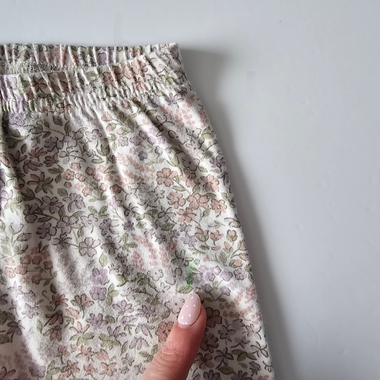 Jamie Kay April Eggnog Floral Leggings (minor flaw)  - Size 6-12m