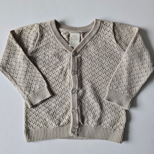 Little Bundle 100% Cotton Knit Cardigan - Size 6-12m