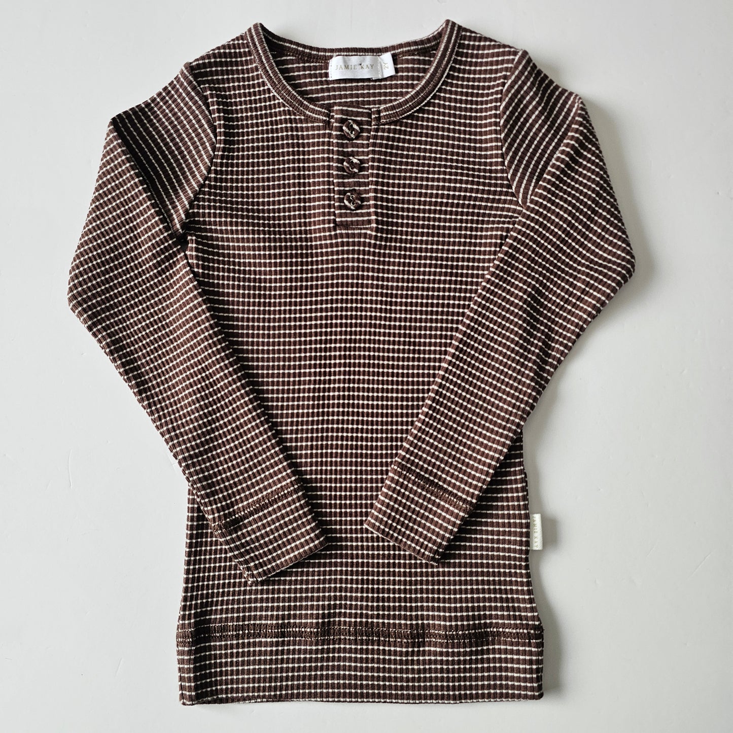 Jamie Kay Little Stripe Ribbed Henley Top *BNWOT* - Size 2