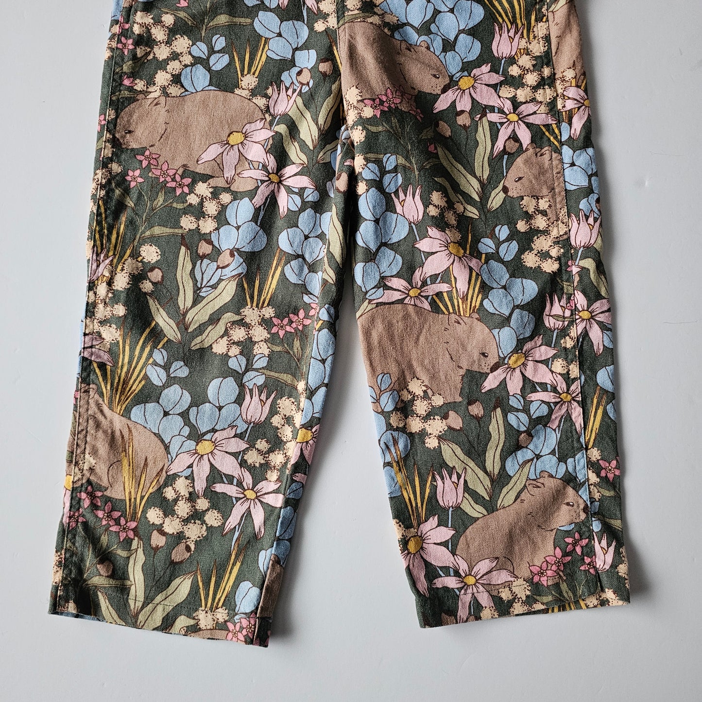 Little Princess Highway Linen Blend Overalls - Size 5