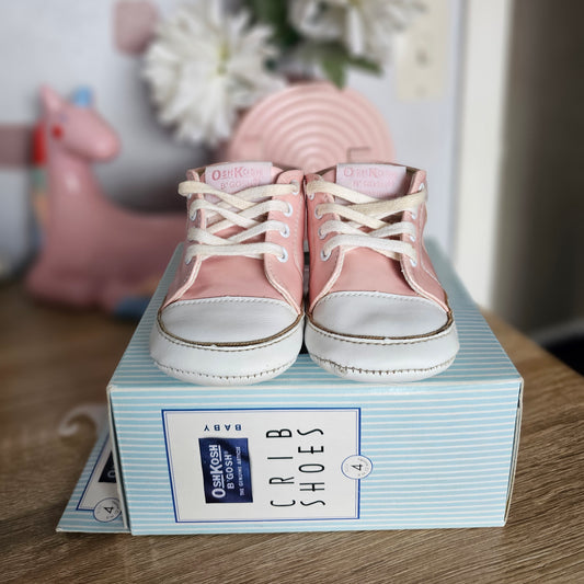 Vintage Oshkosh Metalic Crib Shoes (minor flaw) - Size 4 (9-12m)