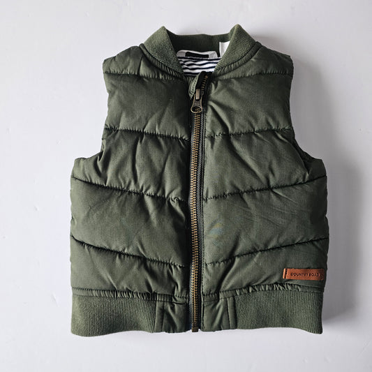 Country Road Puffer Vest - Size 3-6m