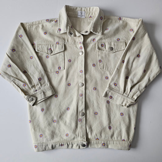 Sienna Blair Floral Denim Bomber Jacket - Size 6-7