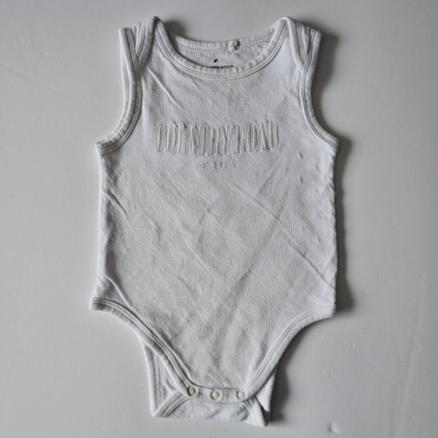 Country Road Heritage Singlet Bodysuit 6-12m