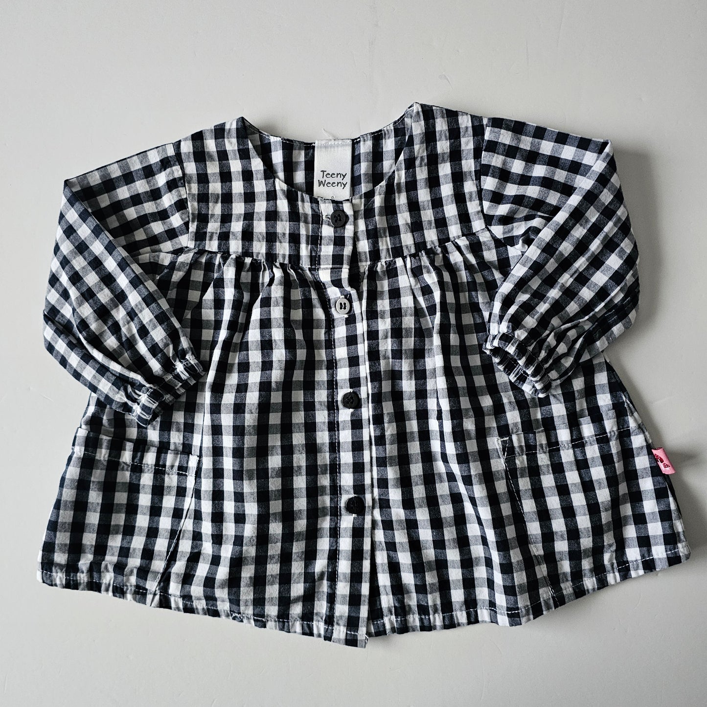 Teeny Weeny Check Blouse - Size 6-12m