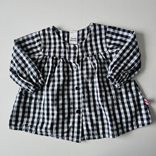 Teeny Weeny Check Blouse - Size 6-12m