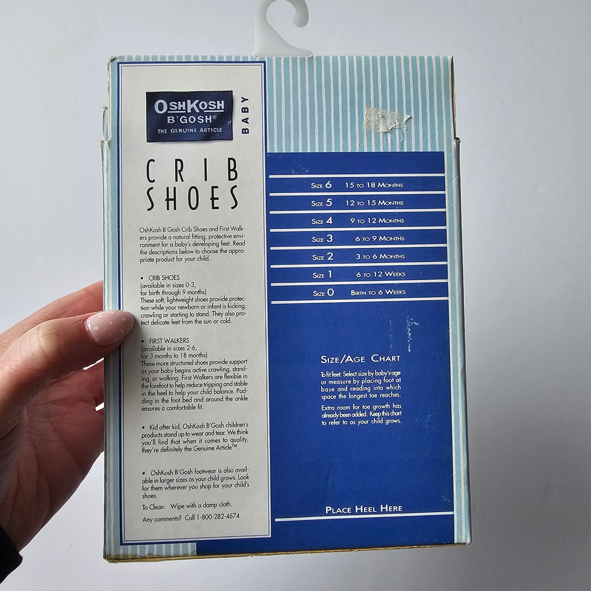 Vintage Oshkosh Metalic Crib Shoes (minor flaw) - Size 4 (9-12m)