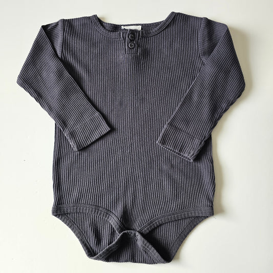 Jamie Kay Periscope Grey Ribbed Bodysuit (wide fit) - Size 2