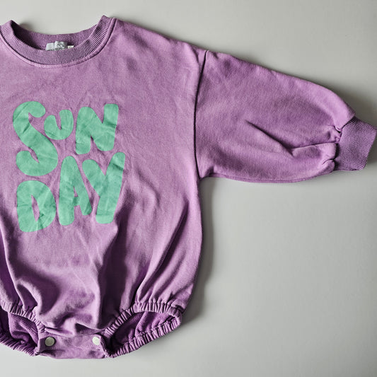 Minilebleb Sweatshirt Romper - Size 2