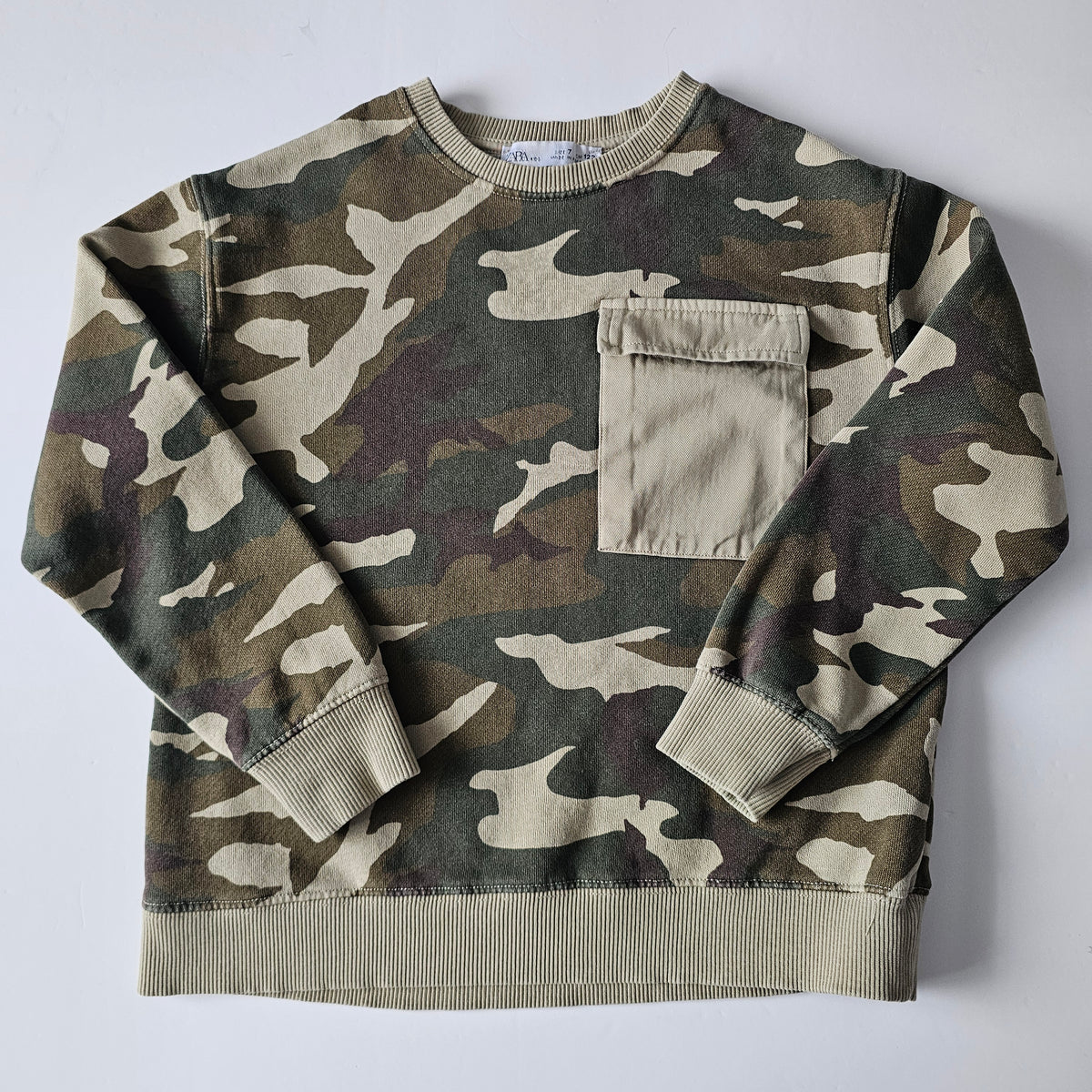 Zara Camo Sweatshirt - Size 5-6