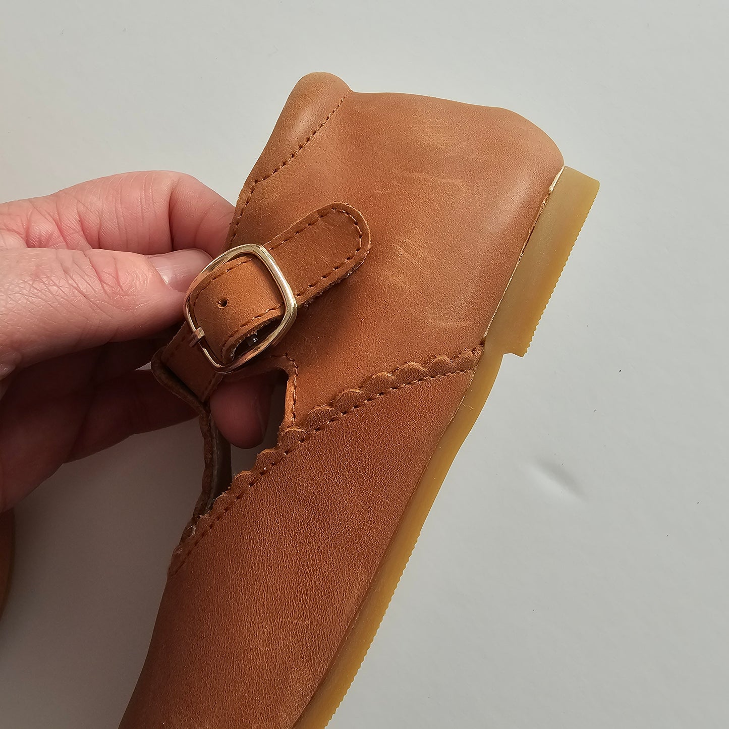 Indi & Co Leather T-Bar Shoes - Size 11 US