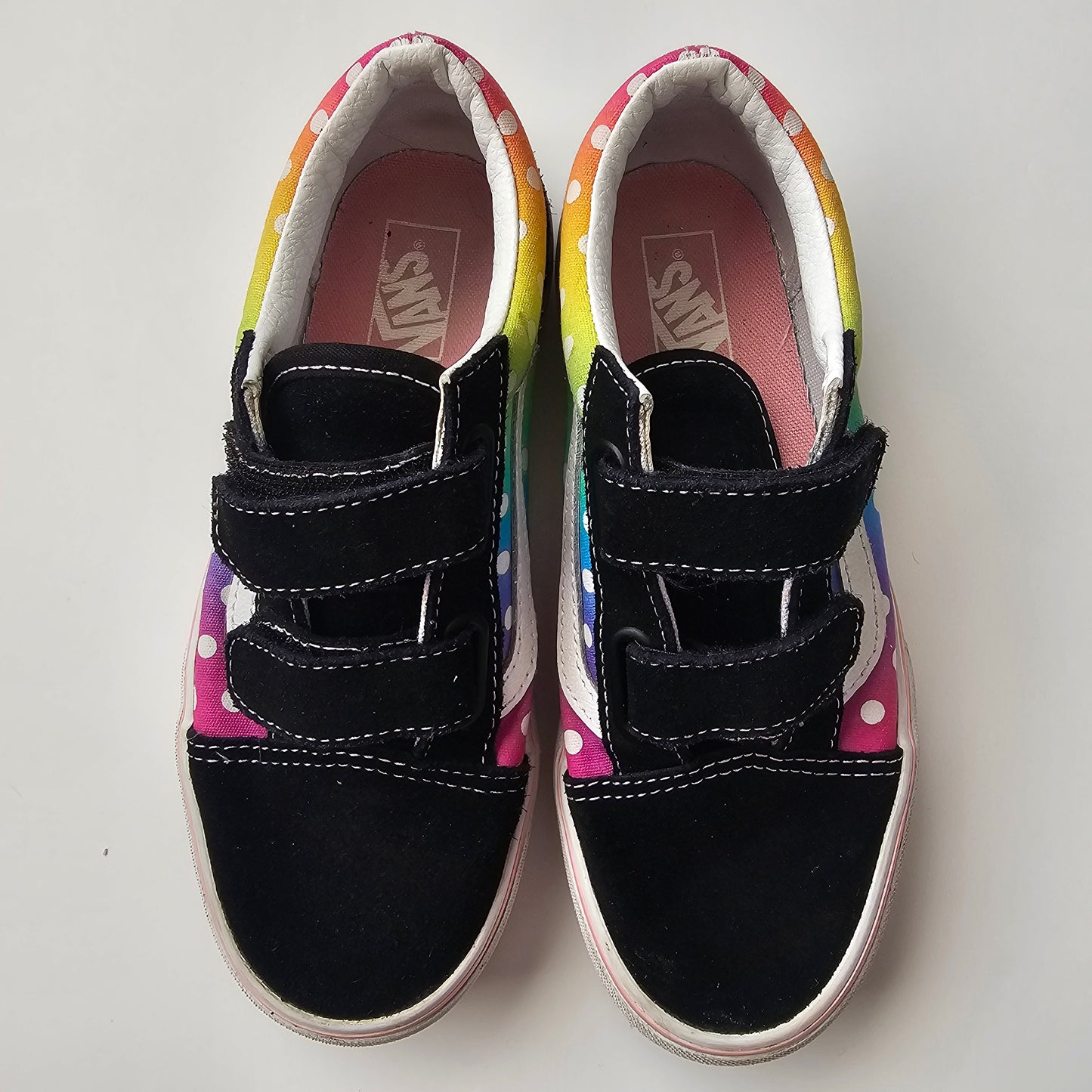 Old Skool Glow Polka Dot Vans - Size 3 US (Youth)