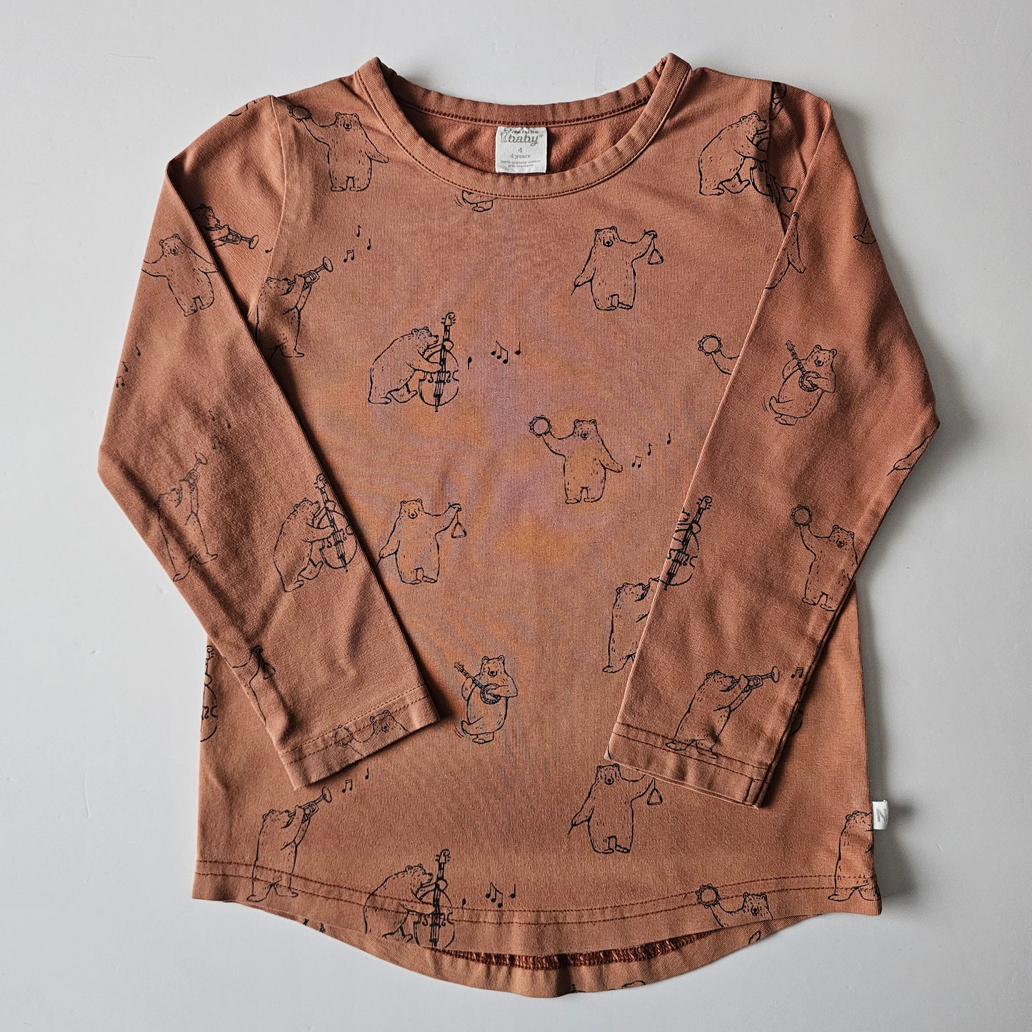 Nature Baby Bluegrass Bears Top (flaw) - Size 4