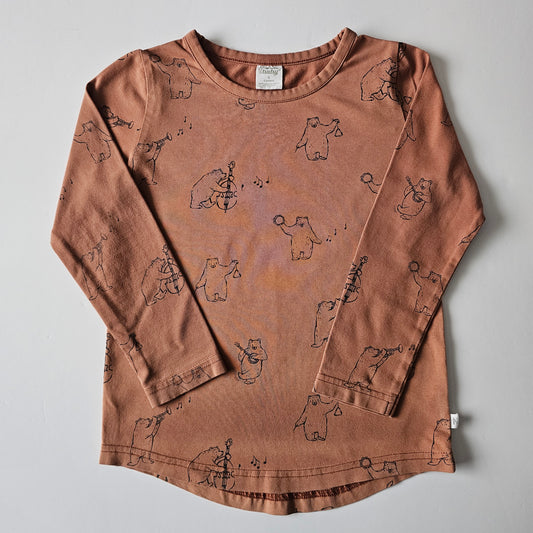 Nature Baby Bluegrass Bears Top (flaw) - Size 4
